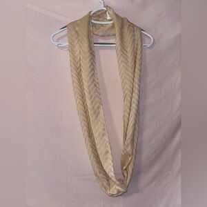 Elegant Gold Chevron Infinity Scarf